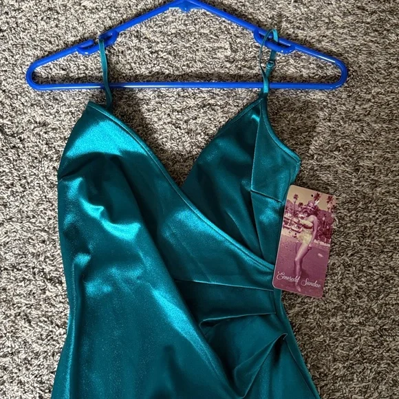 Emerald Sundae Teal Dress - Picture 3 of 4
